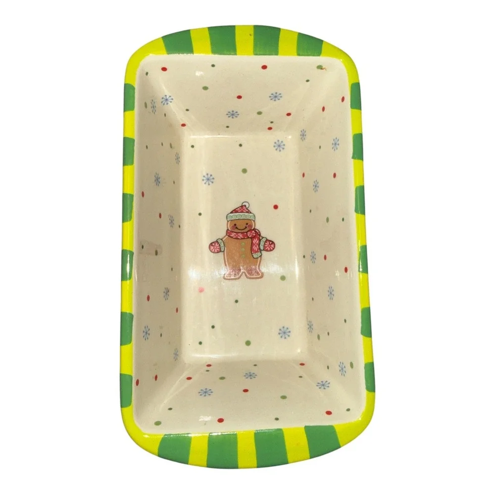 Temp-tations Loaf Pan Winter Whimsy 12oz Multi Snowman Penguin Gingerbread